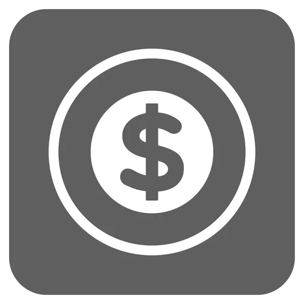 Icône vectorielle carrée plate de finances — Image vectorielle