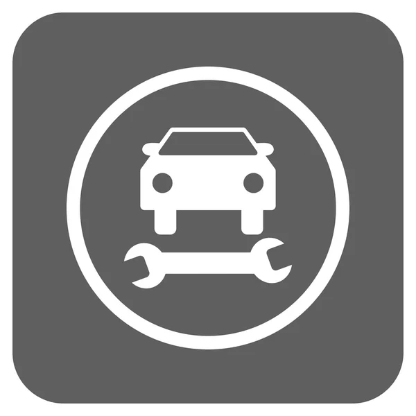 Riparazione auto piatto quadrato icona vettoriale — Vettoriale Stock