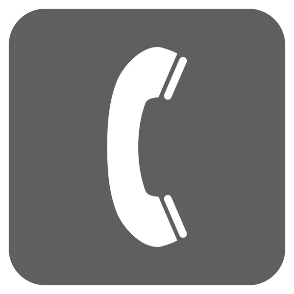Icône vectorielle carré plat de récepteur de téléphone — Image vectorielle