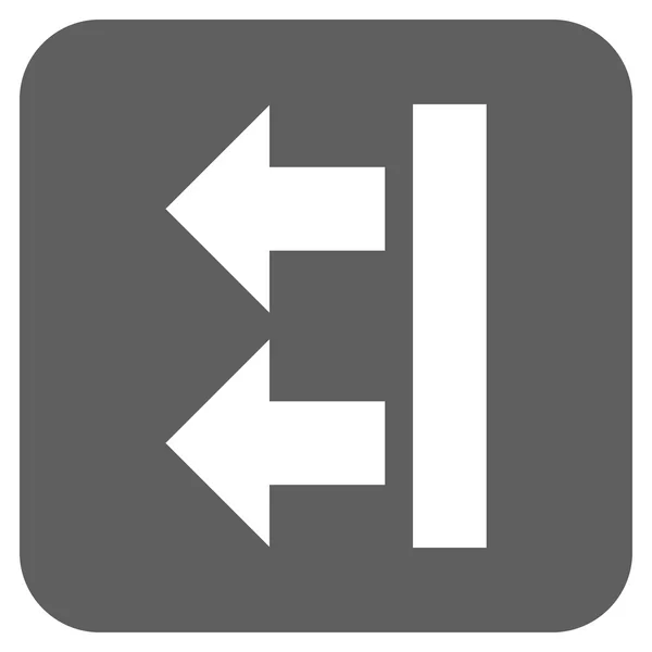 Trazer esquerda plana vetor quadrado ícone —  Vetores de Stock