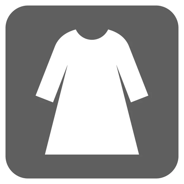 Γυναίκα φόρεμα επίπεδη διάνυσμα τετράγωνο εικονίδιο — Διανυσματικό Αρχείο