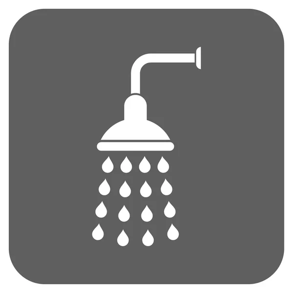 Icona vettoriale quadrata piatta doccia — Vettoriale Stock