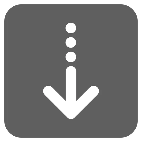 Enviar para baixo plana vetor quadrado ícone — Vetor de Stock