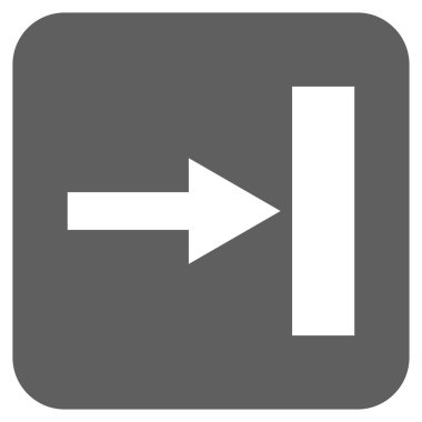 Vektör simgesi doğru düz kare taşı