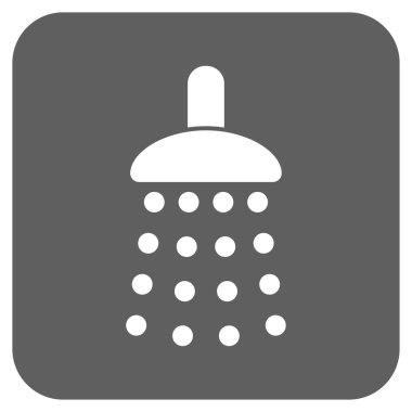 Duş düz kare vektör simgesi