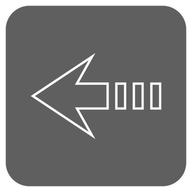 Vektör simge sol düz kare göndermek