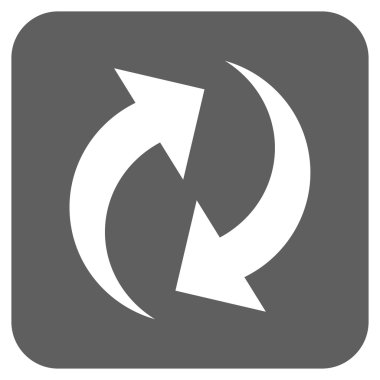 Düz kare vektör simge Yenile