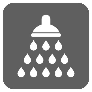 Duş düz kare vektör simgesi