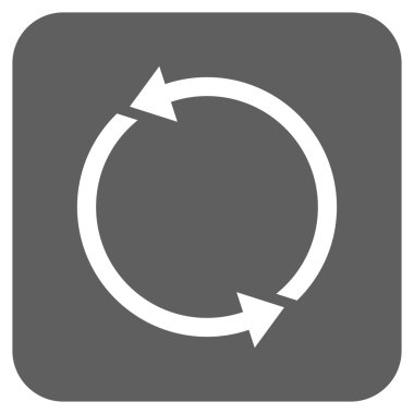 Geri dönüşüm düz kare vektör simgesi