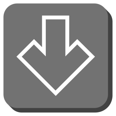 Yuvarlatılmış Kare vektör simgesi aşağı ok