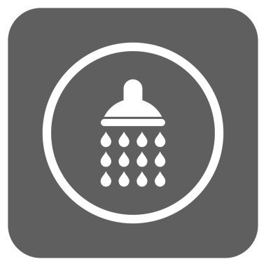 Duş düz kare vektör simgesi