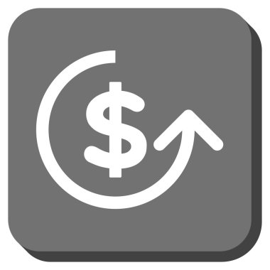 Ters ibraz yuvarlatılmış kare vektör simgesi