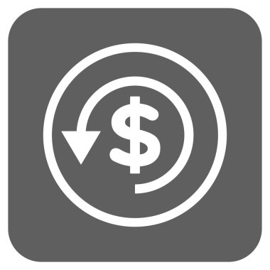 Ters ibraz düz kare vektör simgesi