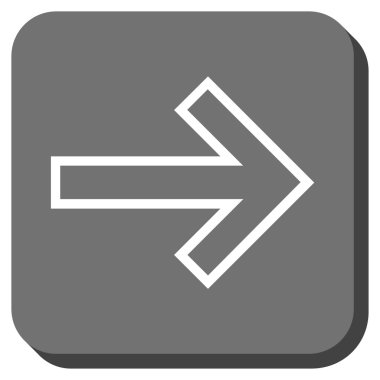 Ok sağ yuvarlak kare vektör simgesi