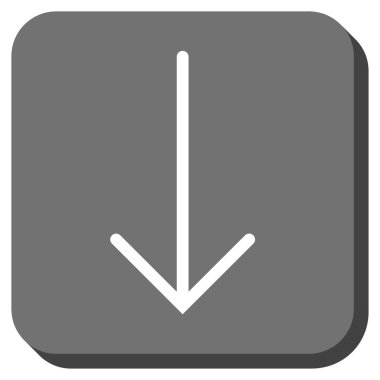 Yuvarlatılmış Kare vektör simgesi aşağı ok