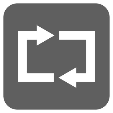 Exchange oklar düz kare vektör simgesi