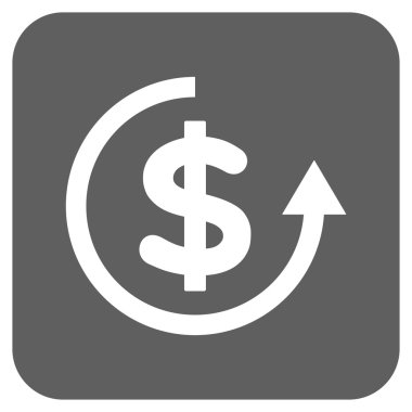 Düz kare vektör simge iade