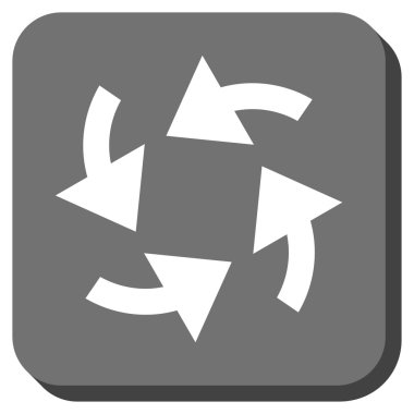 Siklon okları yuvarlak kare vektör simgesi