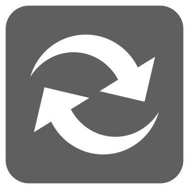 Oklar düz kare vektör simge Yenile