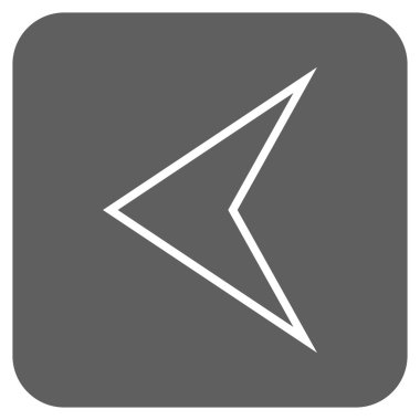 Vektör simge düz sol ok ucu kare