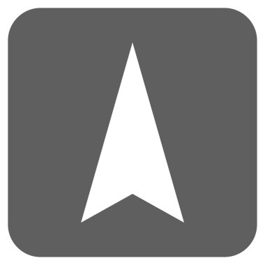 Vektör simge düz yukarı ok ucu kare