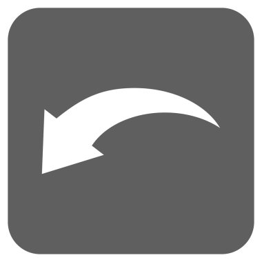 Düz kare vektör simgesi geri al