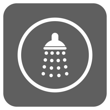 Duş düz kare vektör simgesi