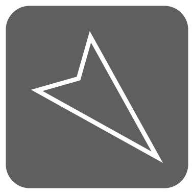 İşaretçi düz aşağı vektör simgesi kare