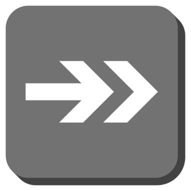 Ok sağ yuvarlak kare vektör simgesi