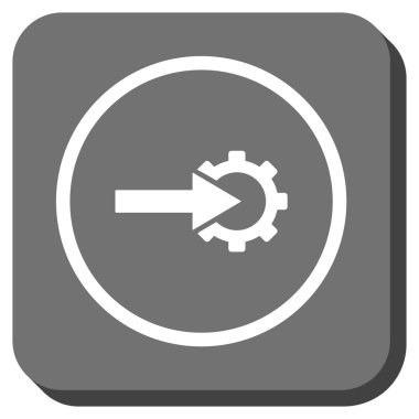 COG Tümleştirme yuvarlak kare vektör simgesi