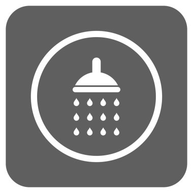 Duş düz kare vektör simgesi