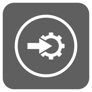 COG Tümleştirme düz kare vektör simgesi