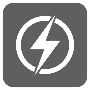 Elektrik düz kare vektör simgesi