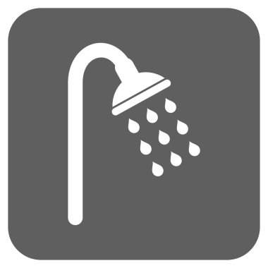 Duş düz kare vektör simgesi