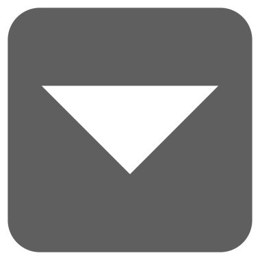 Vektör simge düz aşağı ok ucu kare