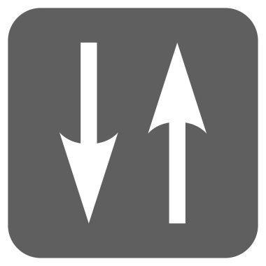 Dikey Exchange oklar düz kare vektör simgesi