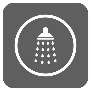 Duş düz kare vektör simgesi