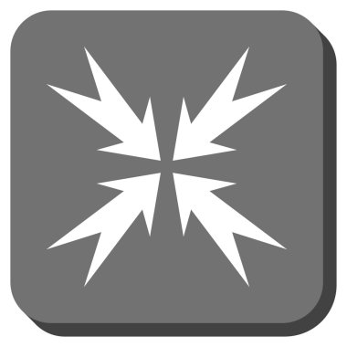 Sıkıştırma OK yuvarlak kare vektör simgesi