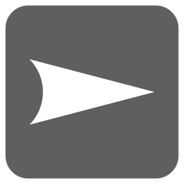 Ok ucu değil düz vektör simgesi kare