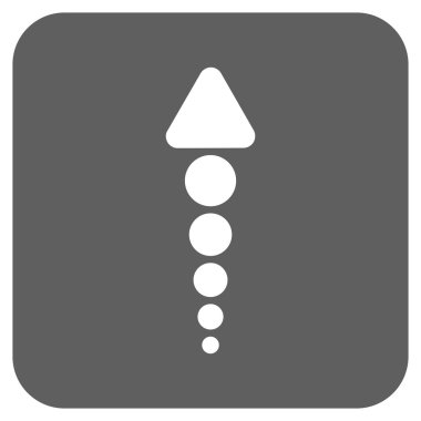 Düz yukarı ok vektör simgesi kare