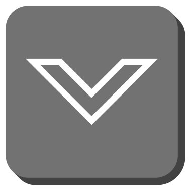 Yuvarlatılmış Kare vektör simgesi aşağı ok ucu