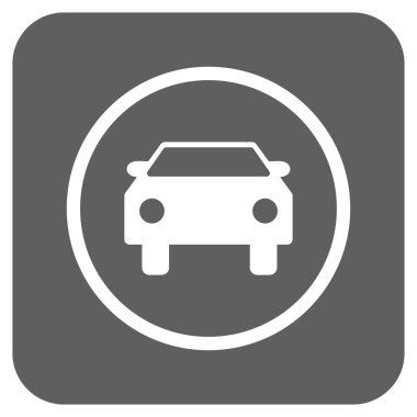 Araba düz kare vektör simgesi