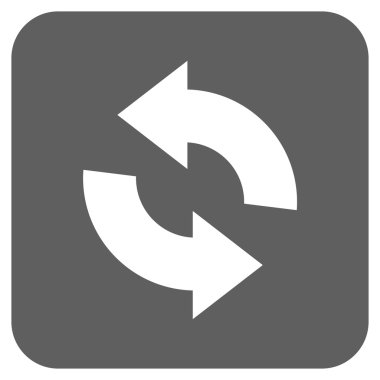 Düz kare vektör simge Yenile