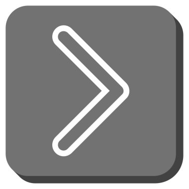 Ok ucu sağ yuvarlak kare vektör simgesi