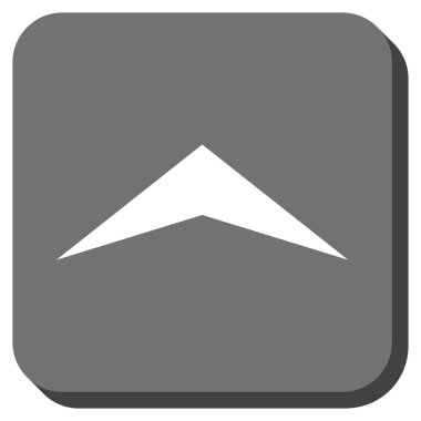 Yuvarlatılmış Kare vektör simge yukarı ok ucu