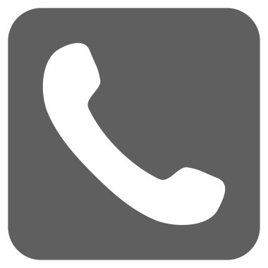 Telefon alıcı düz kare vektör simgesi