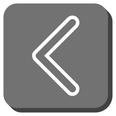 Ok ucu sol yuvarlak kare vektör simgesi