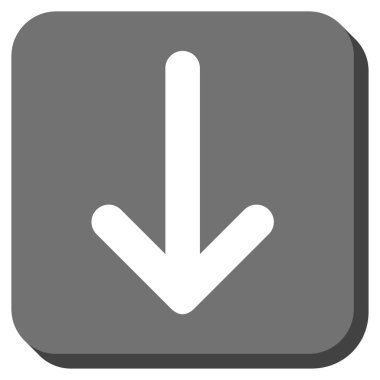 Yuvarlatılmış Kare vektör simgesi aşağı ok