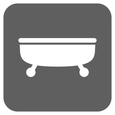 Küvet düz kare vektör simgesi