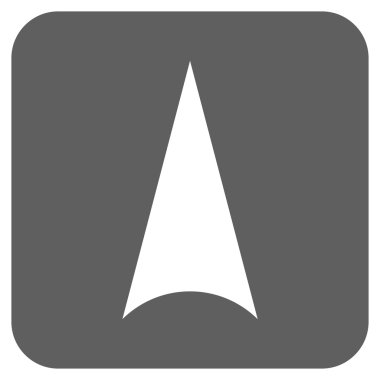 Vektör simge düz yukarı ok ucu kare